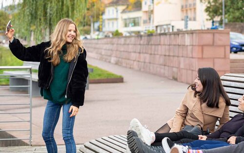 Exchange students in Miltenberg.