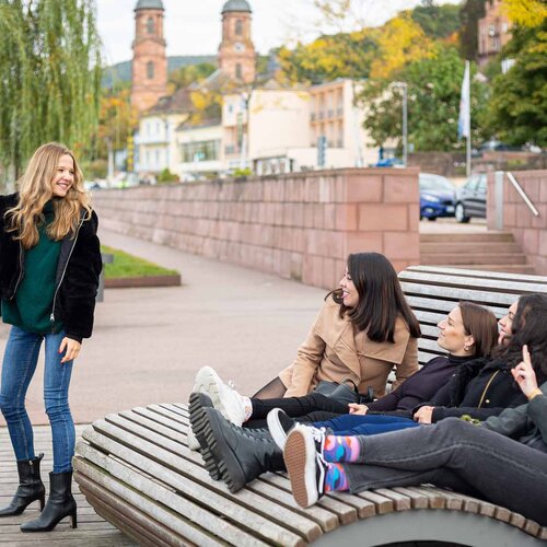 Exchange students in Miltenberg.