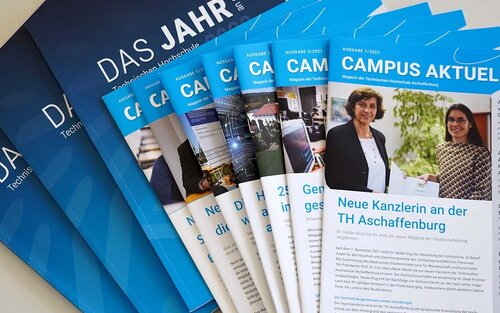 Das Hochschulmagazin Campus aktuell und der Jahresbericht der TH Aschaffenburg