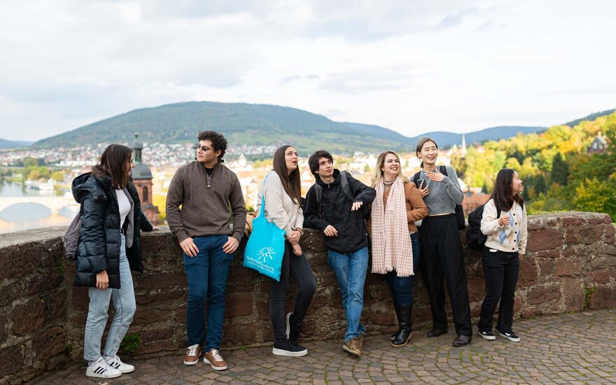 Exchange students in Miltenberg.