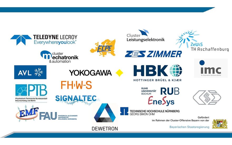 Logos der Partner der TH Aschaffenburg im Cluster Leistungselektronik